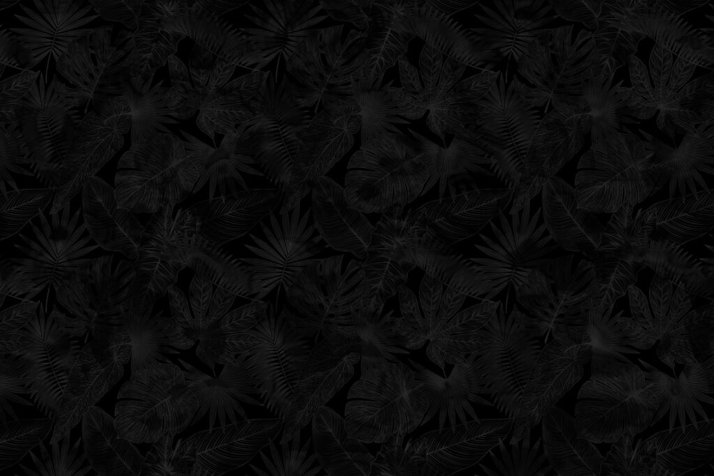 PlateART Duschrückwand Exklusiv Blätter Dschungel schwarz glänzend