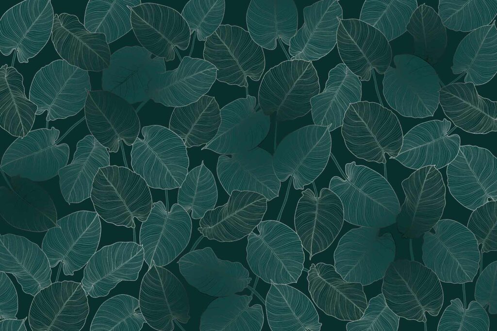 PlateART Duschrückwand Exklusiv Blätter Dschungel grün silber