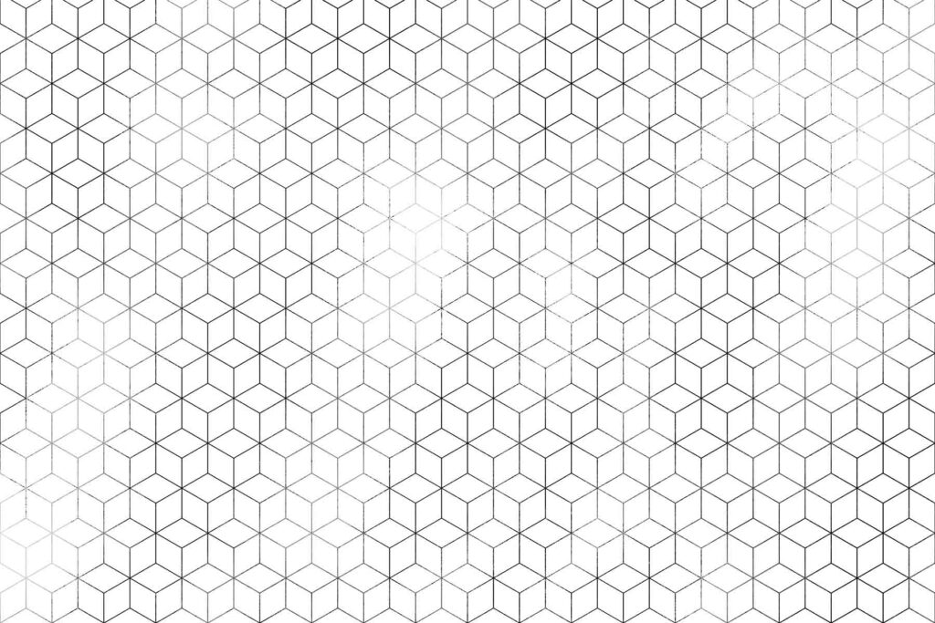 PlateART Duschrückwand Exklusiv geometrisches Muster weiss schwarz glänzend