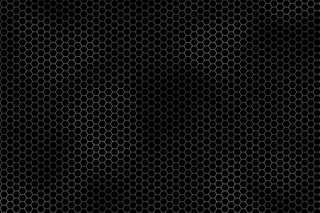 PlateART Duschrückwand Exklusiv Hexagon schwarz silber glänzend