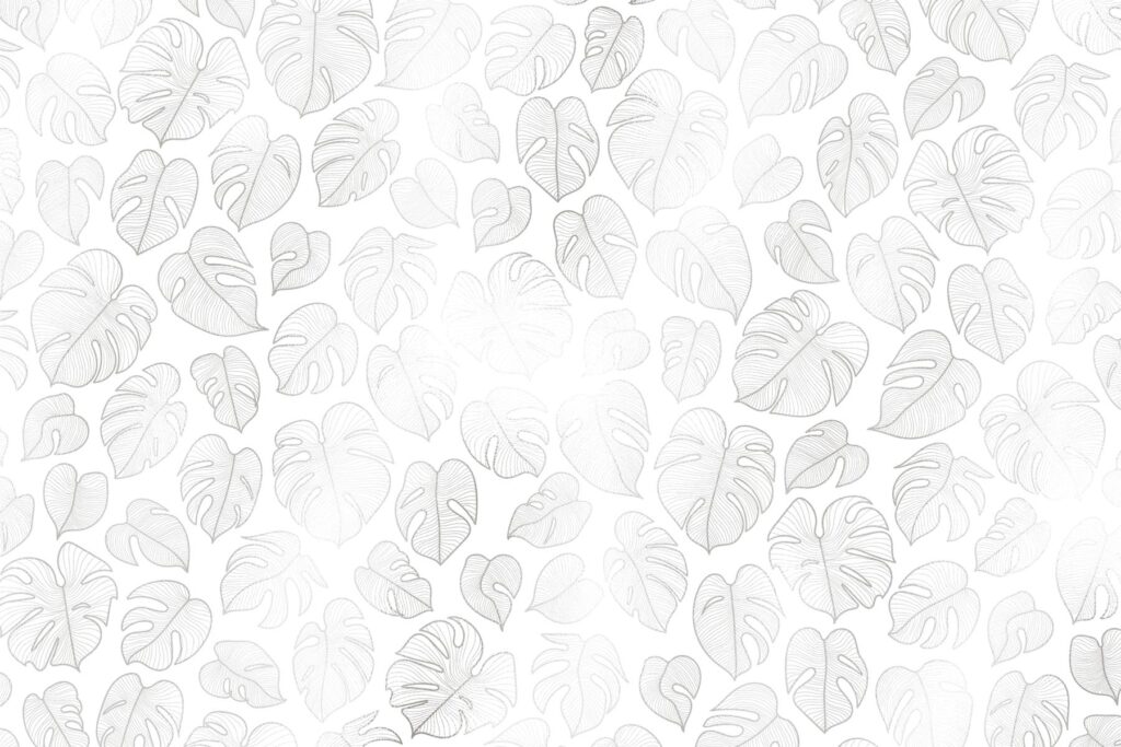 PlateART Duschrückwand Exklusiv Monstera Blätterweiss silber glänzend