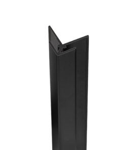 PlateART Aluminium Eckprofil Außen für 3mm Duschrückwände, Küchenrückwände und Wandverkleidungen - Alu RAL 7021 schwarzgrau matt