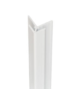 PlateART Aluminium Eckprofil Außen für 3mm Duschrückwände, Küchenrückwände und Wandverkleidungen - Alu RAL 9003 signalweiß matt