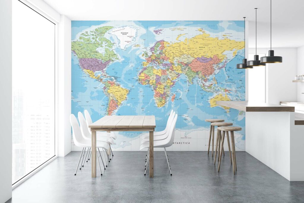 PlateART Duschrückwand Weltkarte