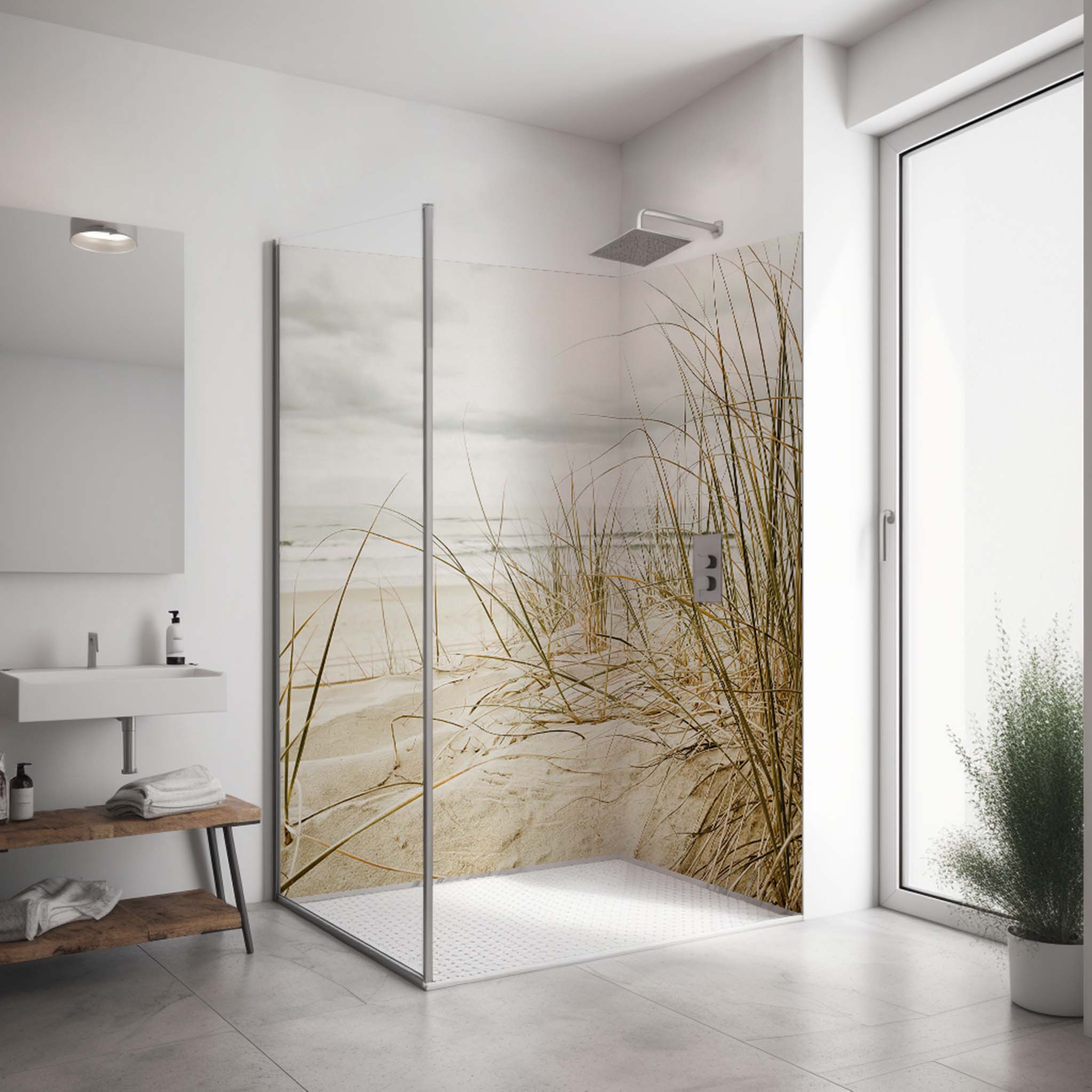Küchenrückwand Folie - Alte weiße Holzwand 260 x 60 cm