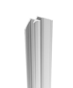 PlateART Aluminium Eckprofil Innen für 3mm Duschrückwände, Küchenrückwände und Wandverkleidungen - Alu eloxiert silber matt