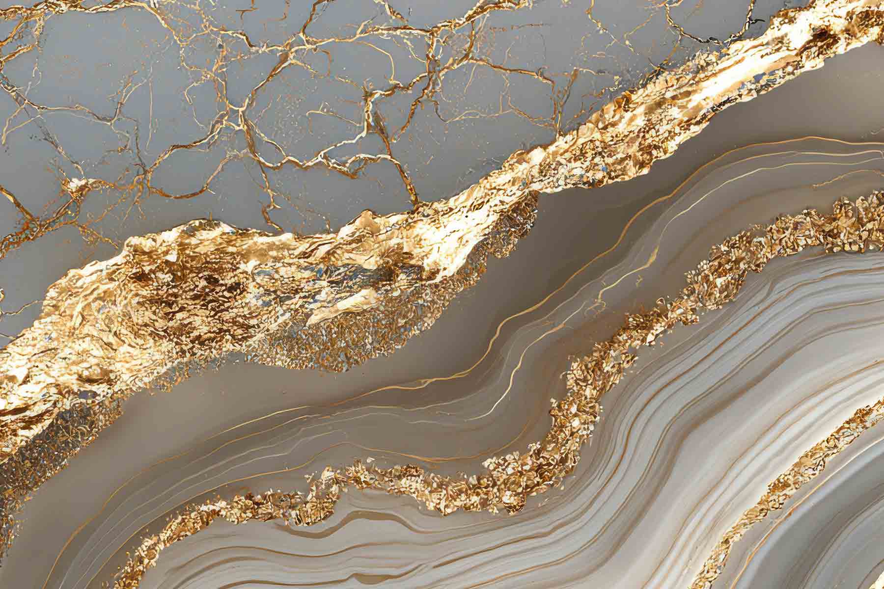 PlateART Duschrückwand Küchenrückwand Wandverkleidung PlateARTIST Struktur Exklusiv Gold