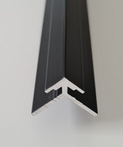 PlateART Aluminium Eckprofil Außen für 3mm Duschrückwände, Küchenrückwände und Wandverkleidungen - Alu RAL 7021 schwarzgrau matt