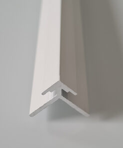 PlateART Aluminium Eckprofil Außen für 3mm Duschrückwände, Küchenrückwände und Wandverkleidungen - Alu RAL 9003 signalweiß matt