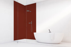 PlateART Duschrückwand Küchenrückwand Wandverkleidung RAL 3013 Tomatenrot