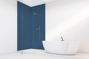 PlateART Duschrückwand Küchenrückwand Wandverkleidung RAL 5023 Fernblau