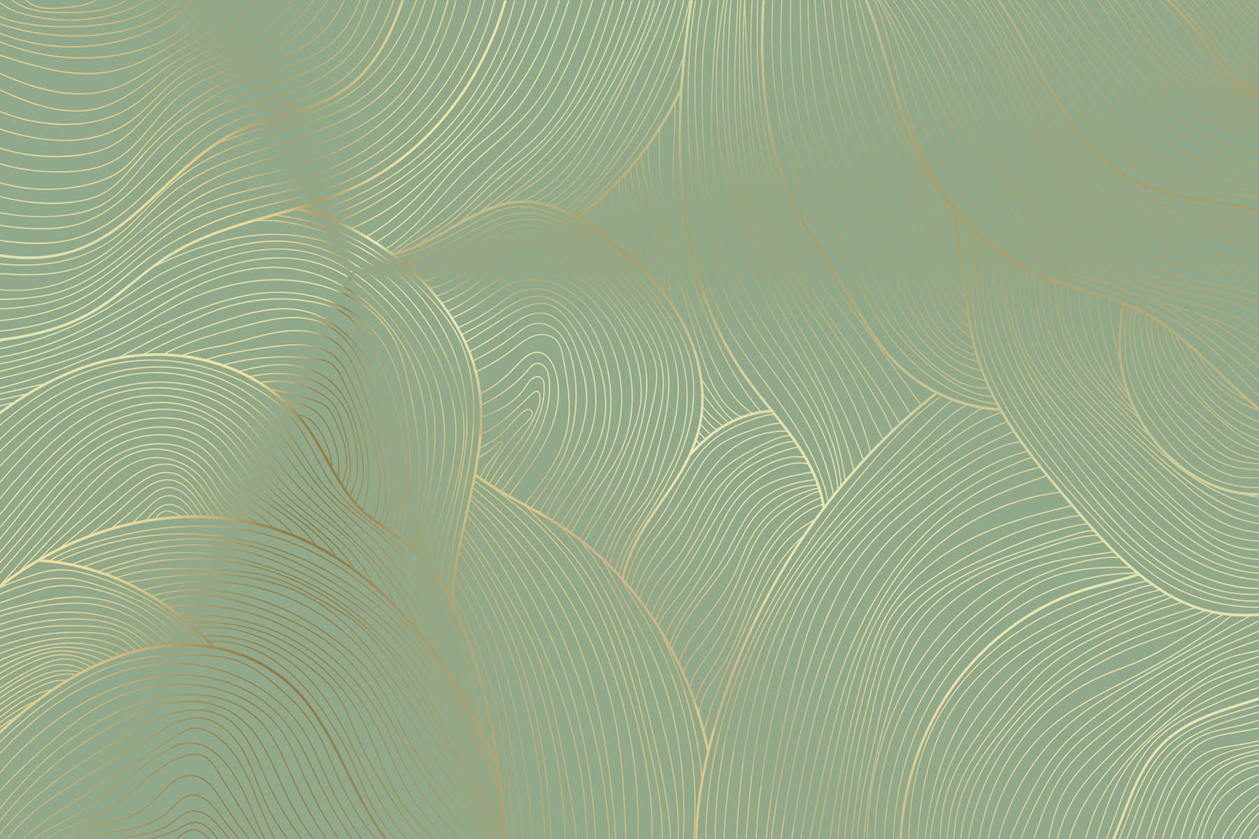 PlateART Duschrückwand Küchenrückwand Wandverkleidung Exklusiv Goldeffekt modern grün