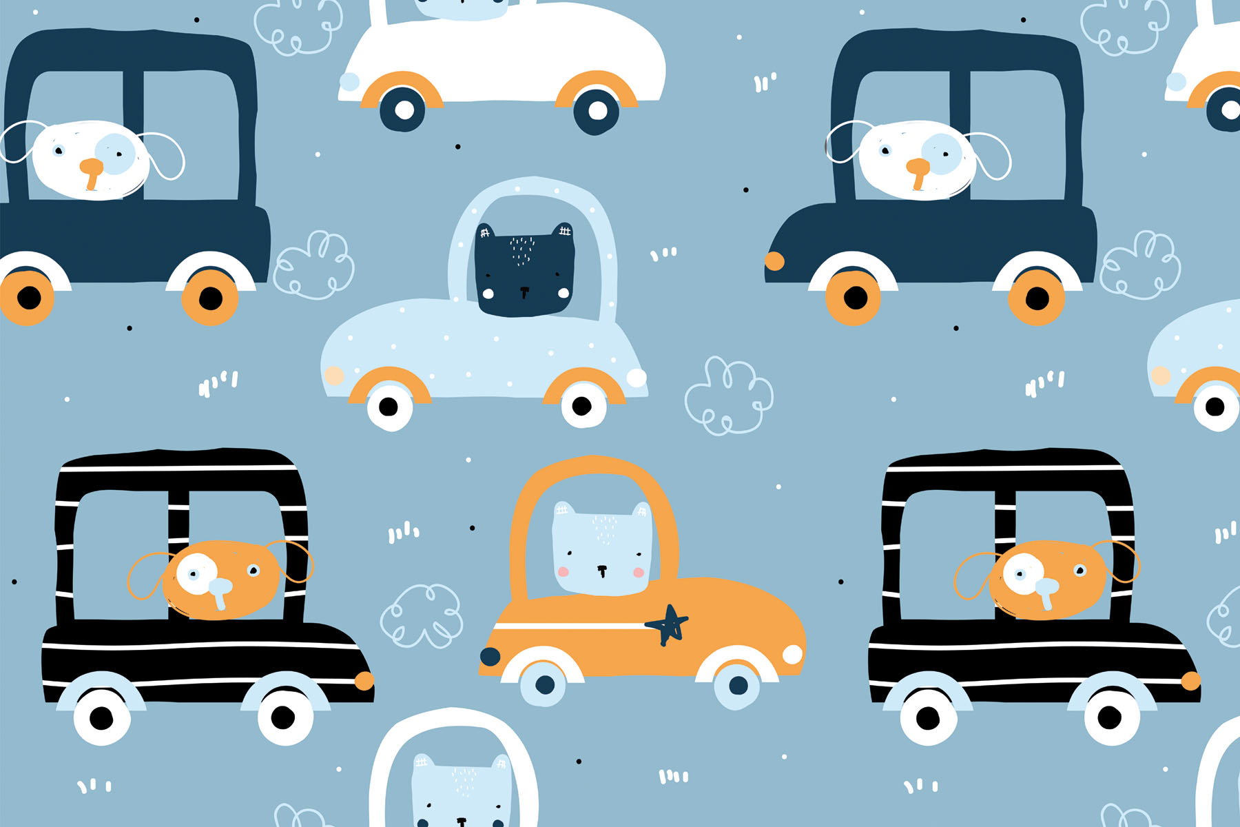 PlateART Duschrückwand Küchenrückwand Wandverkleidung Kindermotiv Tiere Autos