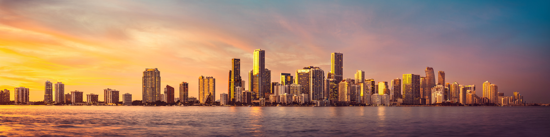 PlateART Küchenrückwand Miami Skyline