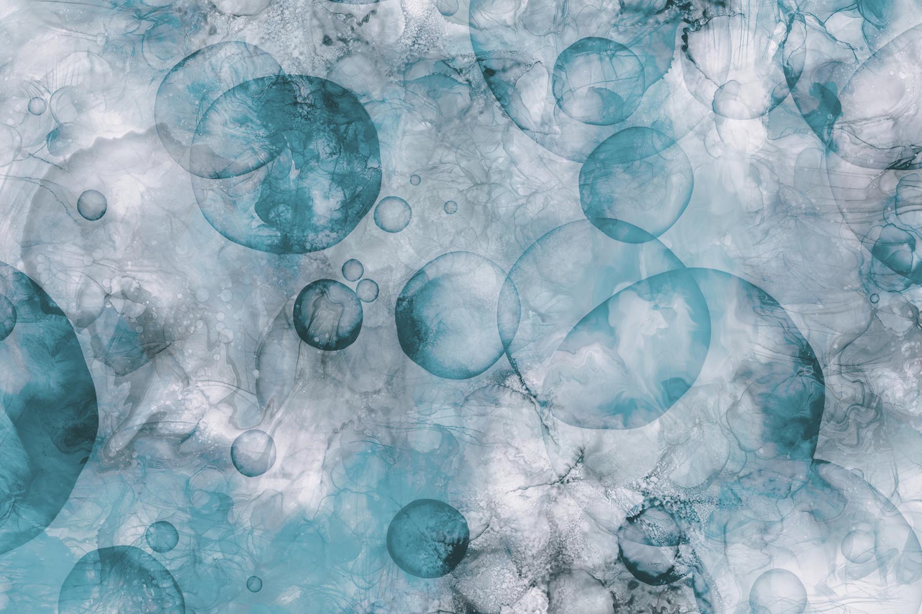 PlateART Duschrückwand Abstrakt Aquarell blau türkis grau