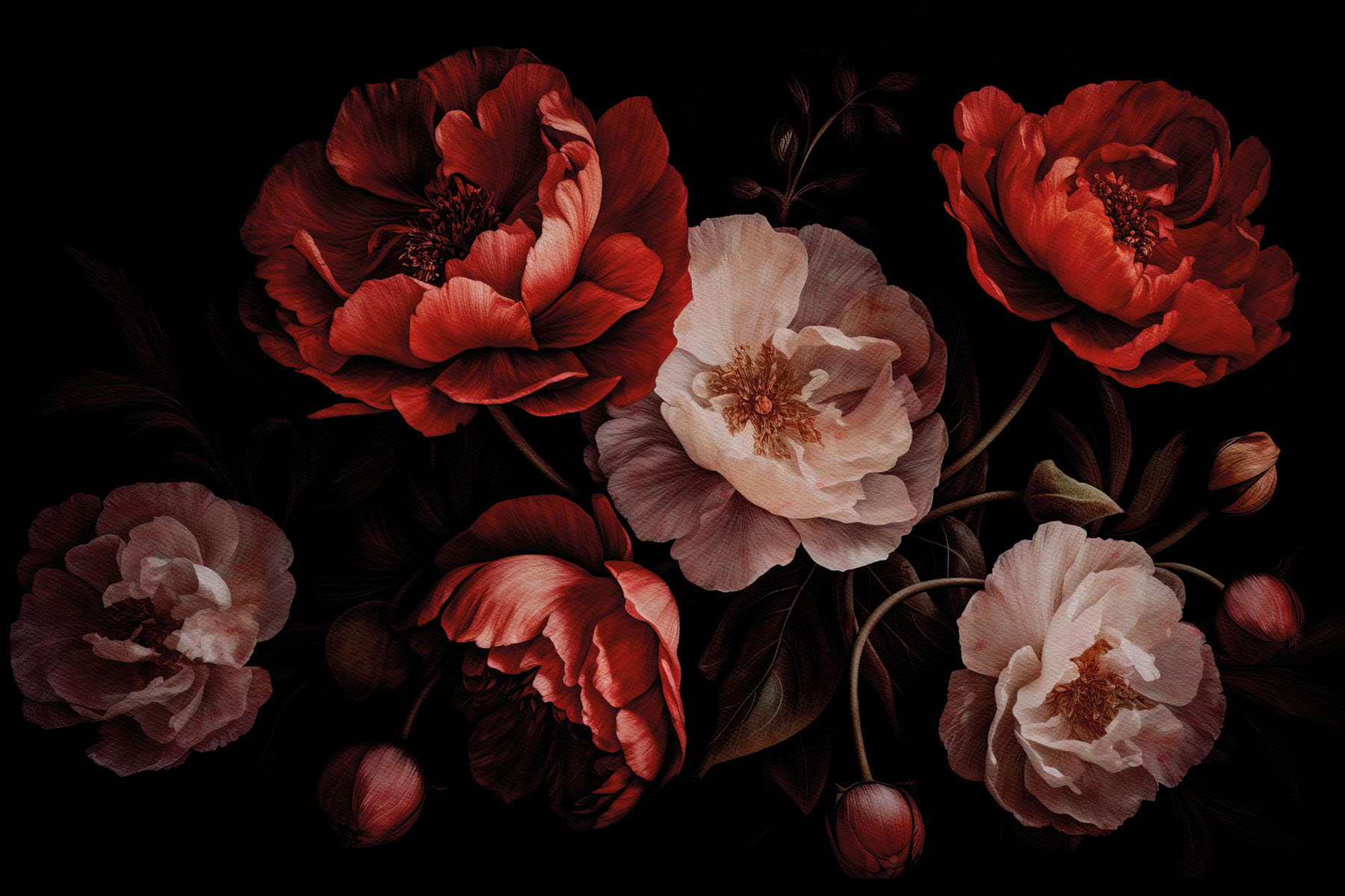 PlateART Duschrückwand Küchenrückwand Wandverkleidung PlateARTIST Motiv vintage Blumen