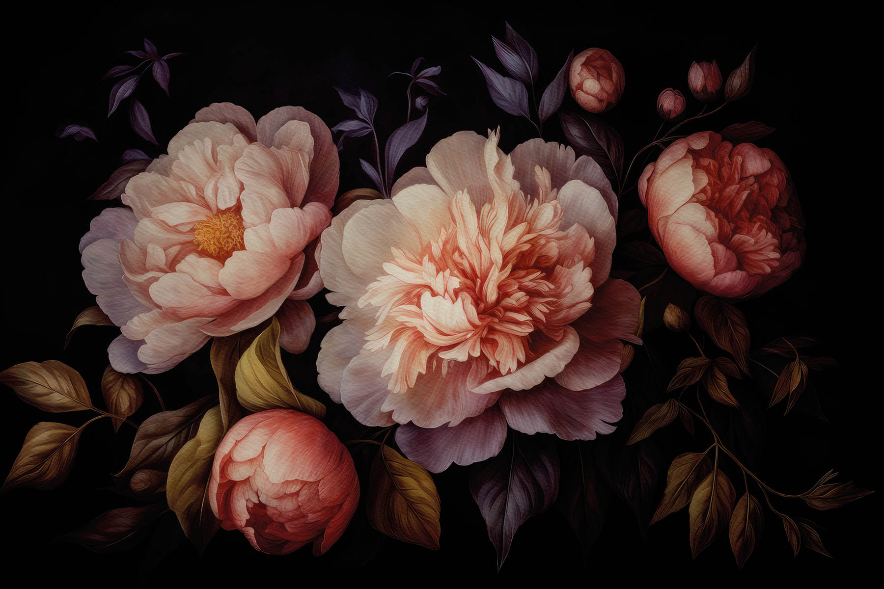 PlateART Duschrückwand Küchenrückwand Wandverkleidung PlateARTIST Motiv vintage Blumen