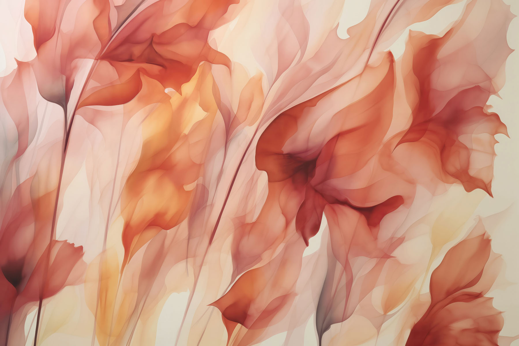 PlateART Duschrückwand Küchenrückwand Wandverkleidung PlateARTIST abstrakte Blumen rot orange