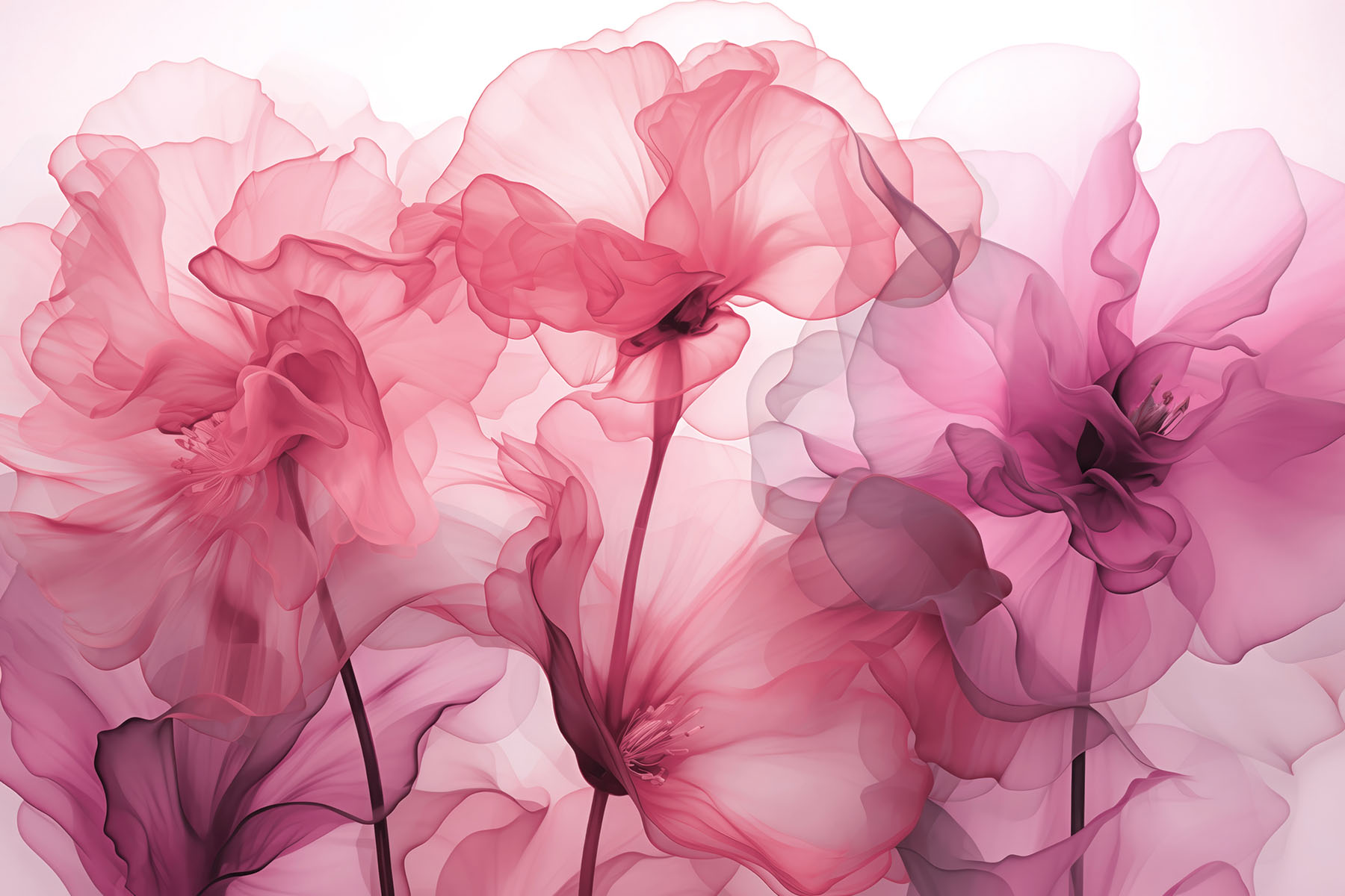 PlateART Duschrückwand Küchenrückwand Wandverkleidung PlateARTIST abstrakte Blumen pink lila