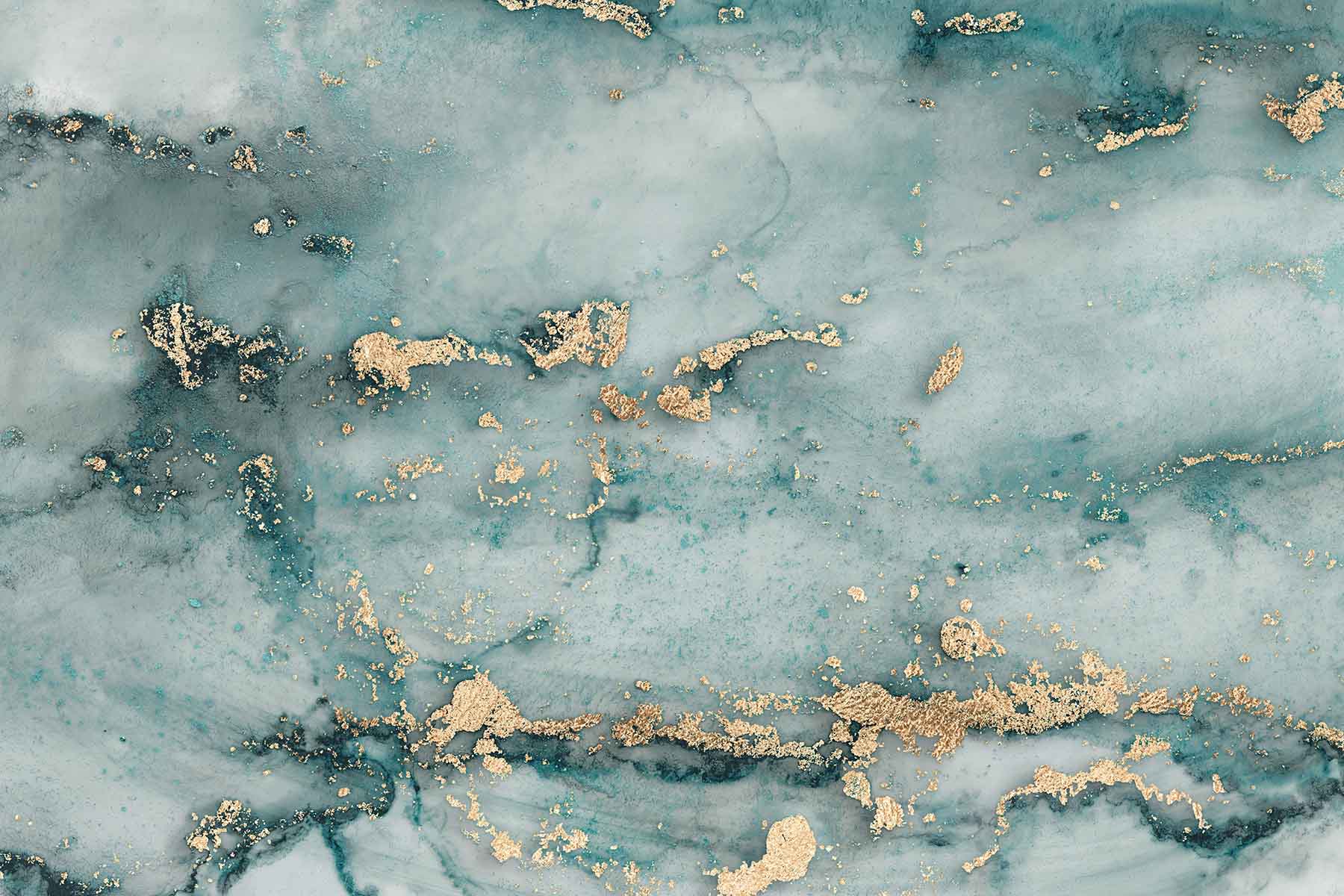 PlateART Duschrückwand Küchenrückwand Wandverkleidung Exklusiv PlateARTIST Alcohol Ink blau gold