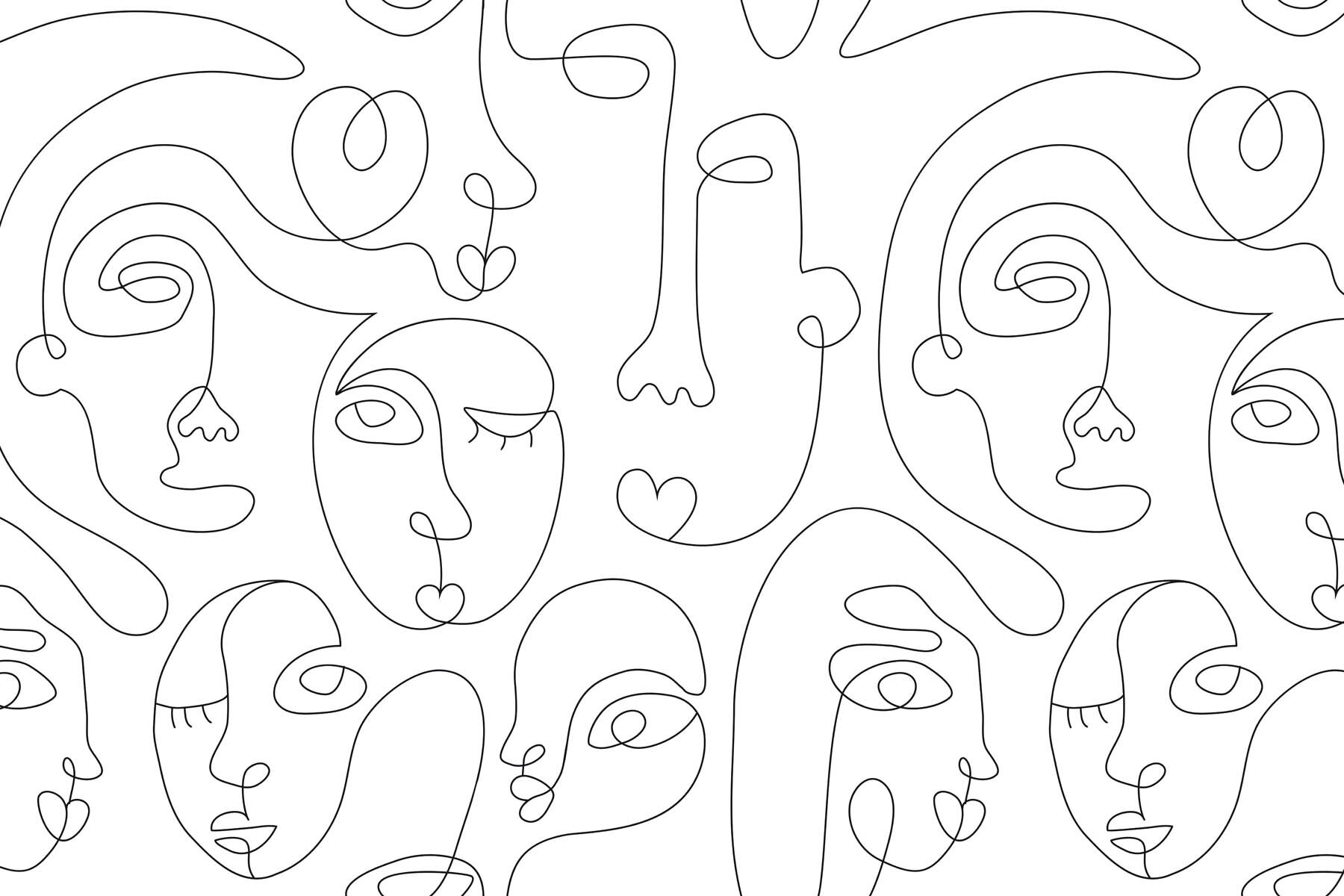 PlateART Wandverkleidung mit Motiv Gesichter