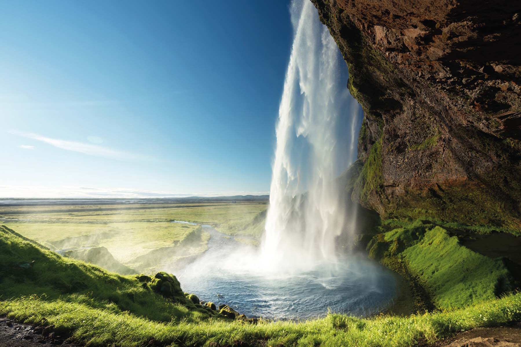 PlateART Duschrückwand Wasserfall Island