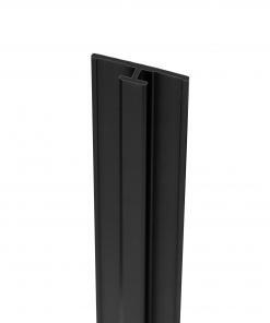 PlateART Aluminium Stossprofil für 3mm Duschrückwände, Küchenrückwände und Wandverkleidungen - Alu RAL 7021 schwarzgrau matt