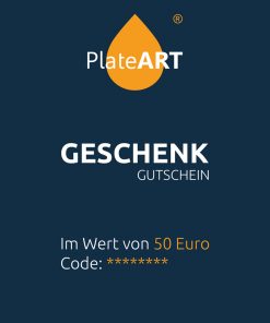 PlateART Wertgutschein 50,-€